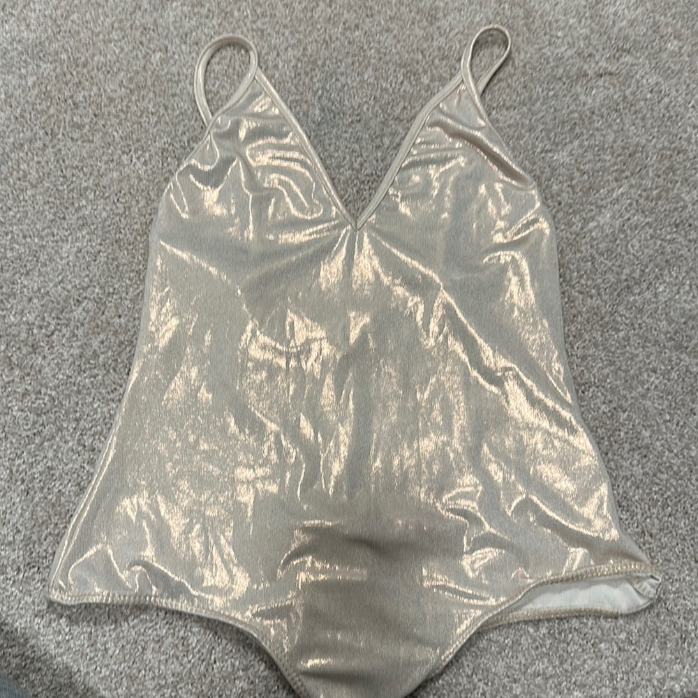 LA hearts chrome body suit